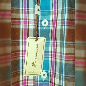 Peter Millar Long Sleeve Button Shirt Medium $148